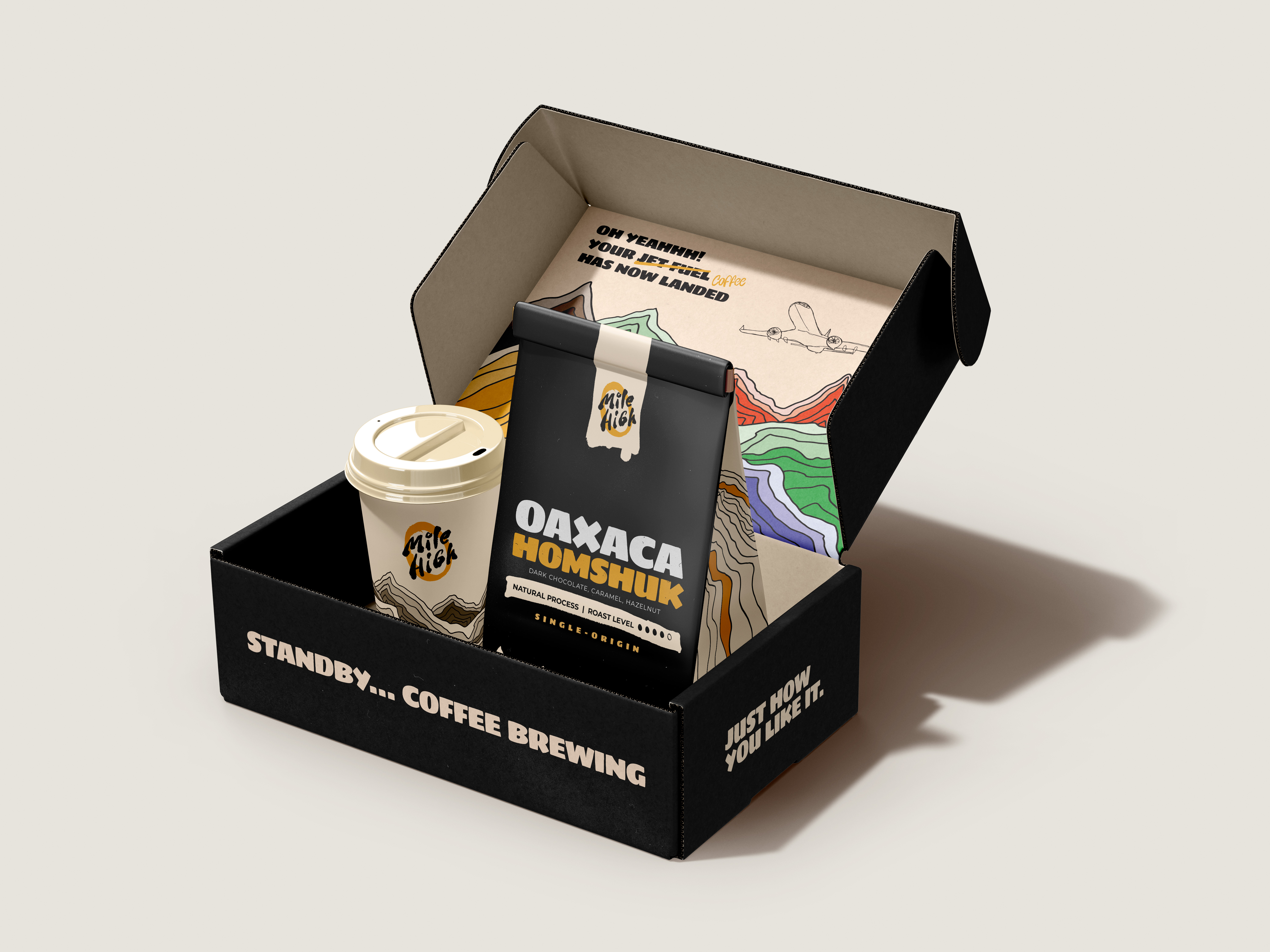 Mile High Coffee Club unboxing set