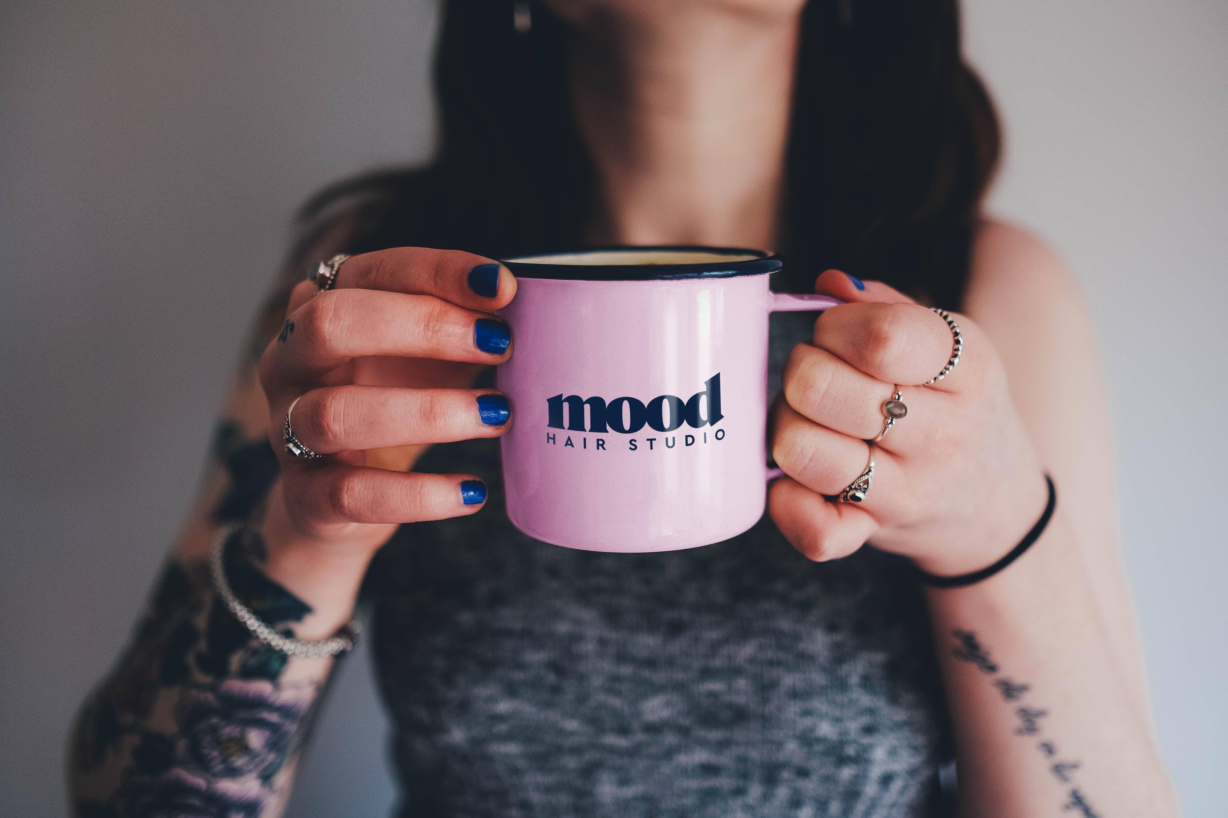 Mood Hair Studio branded mug